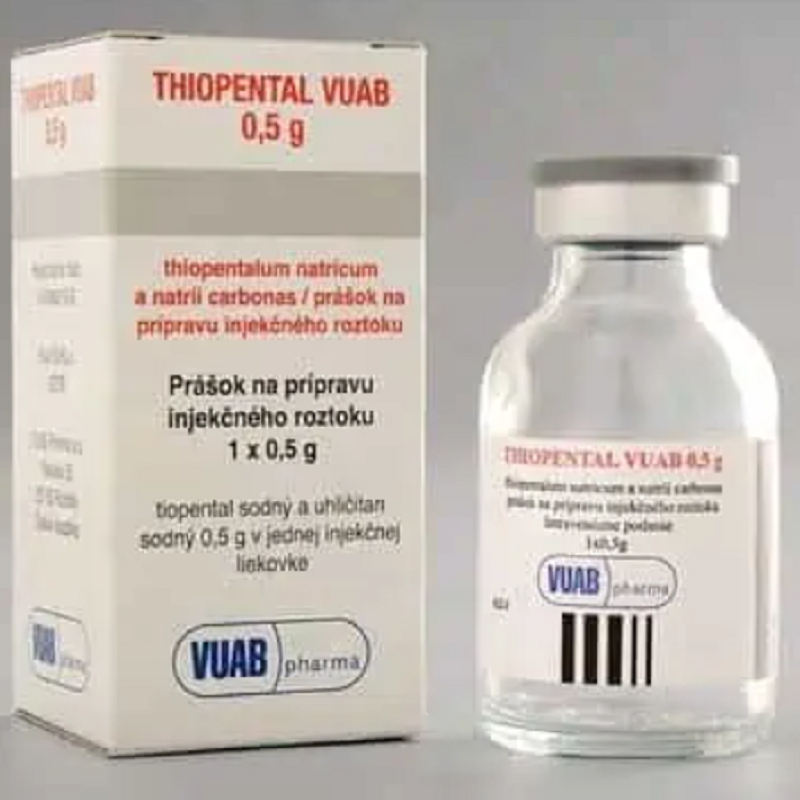 ТІОПЕНТАЛ ВУАБ порошок для розчину для ін'єкцій по 0,5 г; 1 флакон в картонній коробці